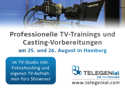 Professionelles TV-Training und Casting-Vorbereitung für Schauspieler, Künstler & Moderatoren im großen TV-Studio - Moderationsbild_News